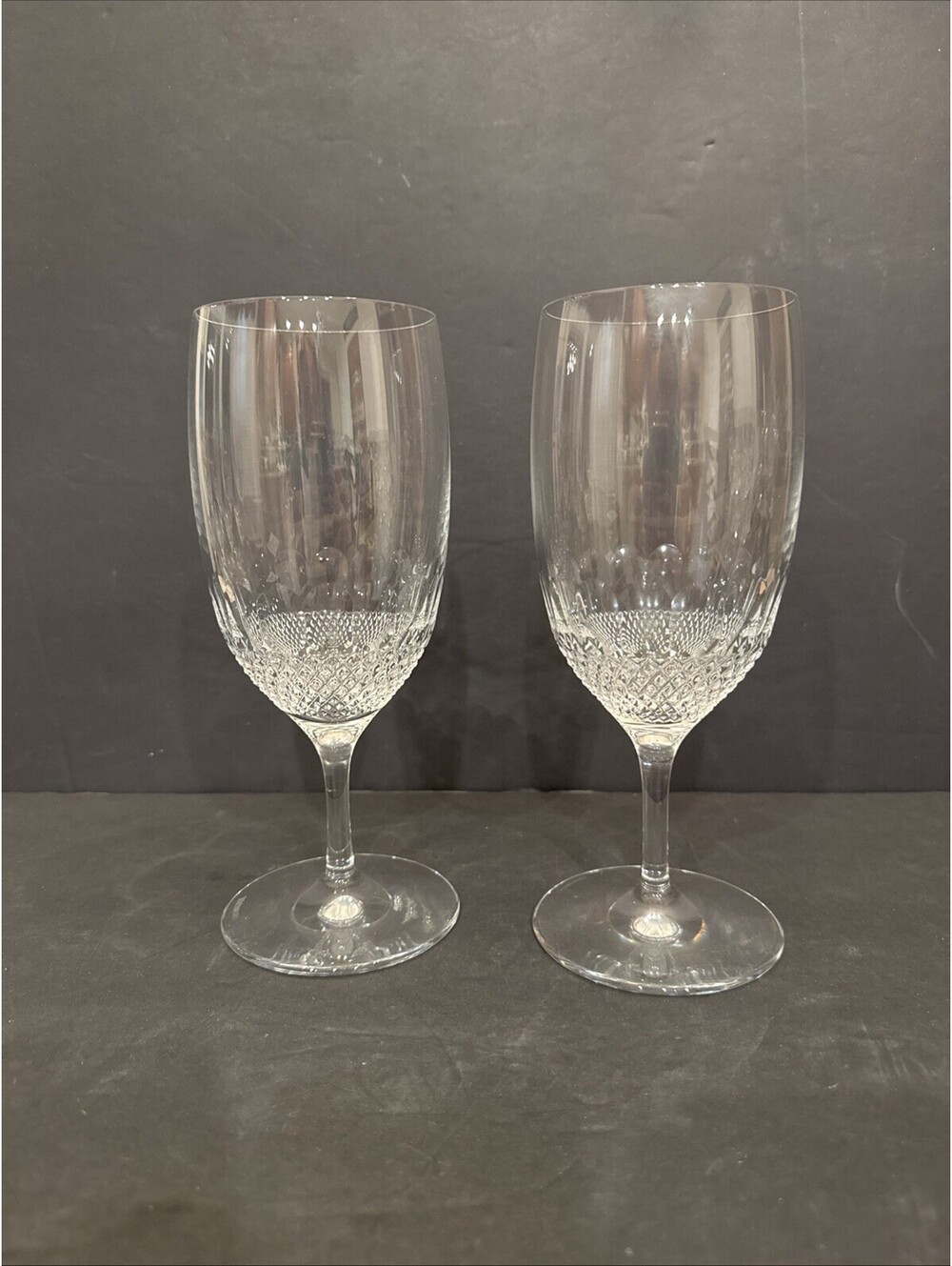 NWOT Waterford Crystal (2) Colleen Essence Iced Tea Goblet Glasses 8.5”